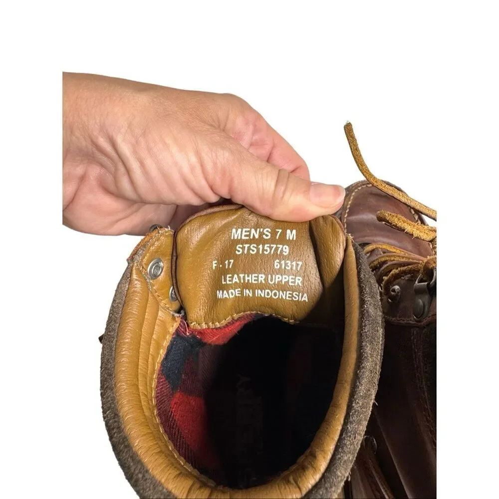 Sperry brown leather original lug chukka lace up ankle boots size 7